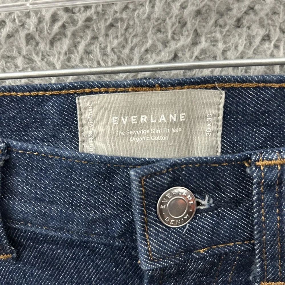 Everlane Jeans Mens 30x30‎ Blue Denim The Selvedge Slim Fit Organic Cotton Dark